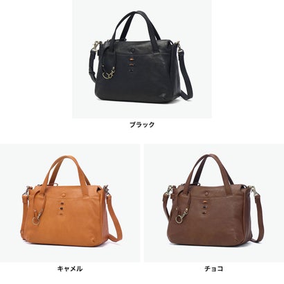 トートバッグ レディース ハンドル ファスナー付き 2way かわいい バッグ ハンドバッグ ショルダーバッグ ブランド 自立 本革 革 新作 2026 ハグ 1035020 （ブラック）｜詳細画像