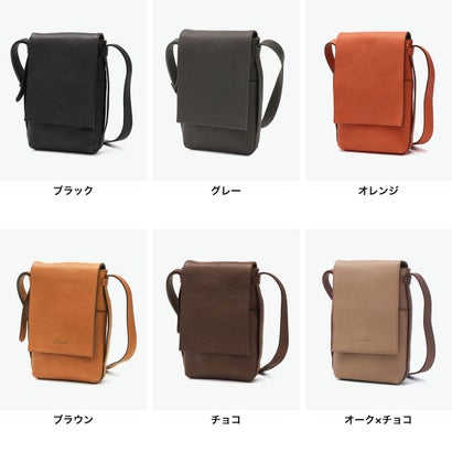ショルダーバッグ レディース 小さめ ブランド 斜めがけバッグ 斜めがけ レザー 本革 革 おしゃれ コンパクト ミニショルダー 軽い 軽量 日本製 リバティ 1033467 （オーク×チョコ）｜詳細画像