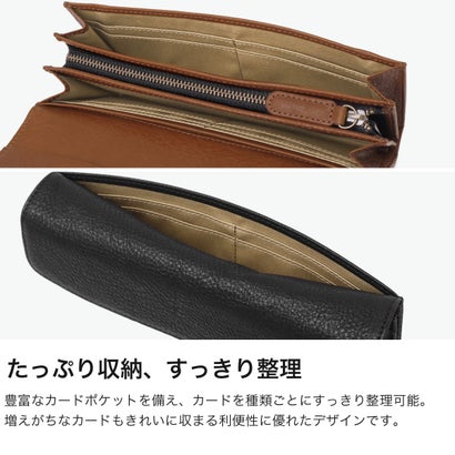 長財布 レディース 財布 大容量 本革 ブランド かわいい 軽い かぶせ おしゃれ 牛革 レザー ウォレット 小銭入れ カード収納 小銭入れ仕切り イルベーネ 0032322 （マスタード）｜詳細画像