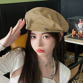 カジュアルベレー帽 韓国ファッション 10代 20代 30代 シンプル かわいい ベレー帽子 小顔効果あり 折りたたみ可能 収納便利 ギフト （ベージュ）
