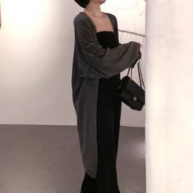 ロングカーディガン 韓国ファッション 10代 20代 30代 大人っぽい 羽織りやすい ロング丈 紫外線対策 エアコン対策 オシャレ カジュアル （グレー）