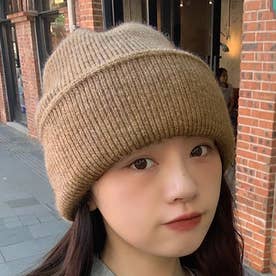 シンプルニット帽 秋 冬 韓国ファッション 10代 20代 30代 レディース 可愛い シンプル 白 黒 暖かい 防寒 帽子 ショートワッチ 無地 （コーヒー）
