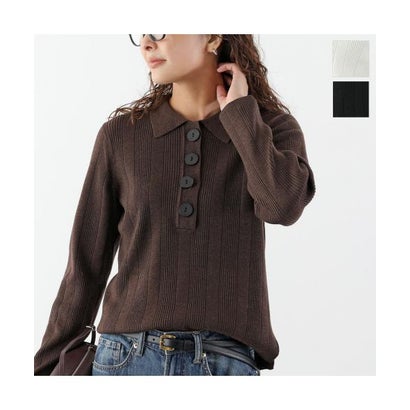 ディニテコリエ Dignite collier Dignite Collier 長袖 ニット 80269355 リブ （004/ブラック）｜詳細画像