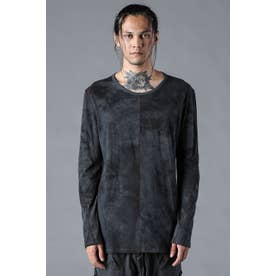 Uneven Dyed 30/- Soft Cotton Jersey Long Sleeve T-Shirt （PEATBLACK）