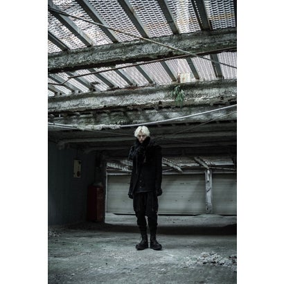 Velour Random Border Jacquard Tailored Jacket （BLACK）｜詳細画像