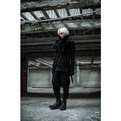 Velour Random Border Jacquard Tailored Jacket （BLACK）｜詳細画像