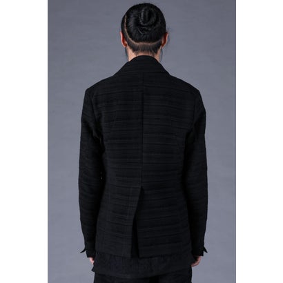 Velour Random Border Jacquard Tailored Jacket （BLACK）｜詳細画像