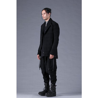 Velour Random Border Jacquard Tailored Jacket （BLACK）｜詳細画像