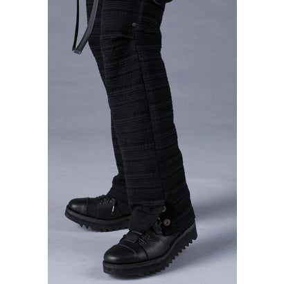 Velour Random Border Jacquard Painter Pants （BLACK）｜詳細画像