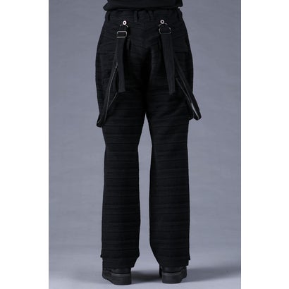 Velour Random Border Jacquard Painter Pants （BLACK）｜詳細画像