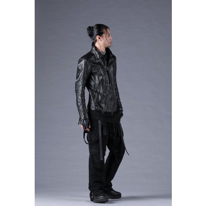 Velour Random Border Jacquard Painter Pants （BLACK）｜詳細画像