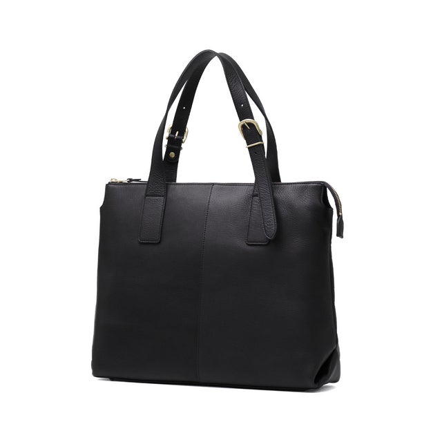 トートバッグ メンズ レディース ブランド 本革 レザー 手提げ 肩掛け 横型 軽量 大きめ 通勤 底鋲 おしゃれ カジュアル 大人 シンプル 日本製 A4 アース 1625702 （ブラック）
