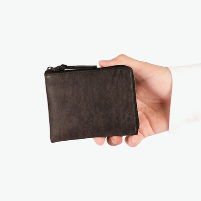 L字財布 メンズ レディース 小さめ 財布 本革 レザー ファスナー 大人 シック シンプル 経年変化 コンパクト プレゼント 定番 おしゃれ 上品 セディメント 0622003 （ネイビー）｜詳細画像