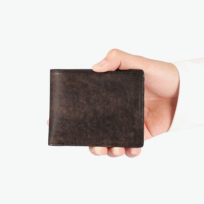 二つ折り財布 メンズ 本革 薄型 ブランド 大人 レザー ウォレット 小銭入れあり 折財布 コンパクト 小さめ セディメント 0622001 （ブラウン）｜詳細画像