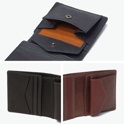 ダコタブラックレーベル Dakota BLACK LABEL 二つ折り財布 メンズ レディース 本革 ブランド 小銭入れあり 小さい 財布 大人 牛革 革 レザー 軽量 コンパクト ウォレット 札 小銭 カード パルモ 0621900 （ブラック）｜詳細画像