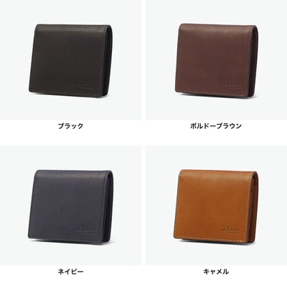 ダコタブラックレーベル Dakota BLACK LABEL 二つ折り財布 メンズ レディース 本革 ブランド 小銭入れあり 小さい 財布 大人 牛革 革 レザー 軽量 コンパクト ウォレット 札 小銭 カード パルモ 0621900 （ブラック）｜詳細画像