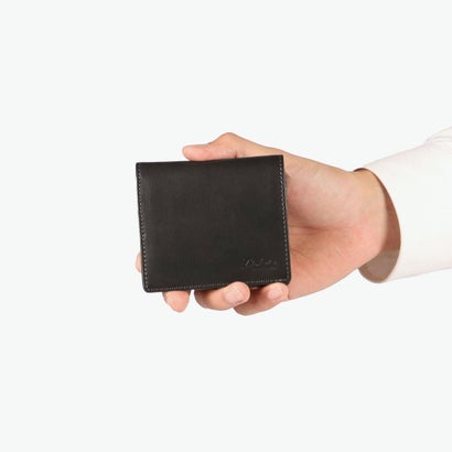 ダコタブラックレーベル Dakota BLACK LABEL 二つ折り財布 メンズ レディース 本革 ブランド 小銭入れあり 小さい 財布 大人 牛革 革 レザー 軽量 コンパクト ウォレット 札 小銭 カード パルモ 0621900 （ブラック）｜詳細画像