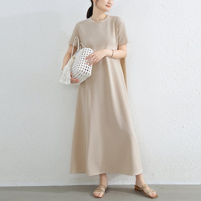ワンピース ロング マキシ （ベージュ）