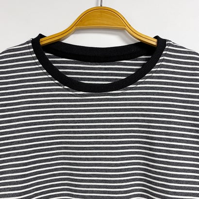 ドゥー ベル Doux Belle ボーダー柄サイドスリット長袖Tシャツ レディース トップス （ベージュ）｜詳細画像