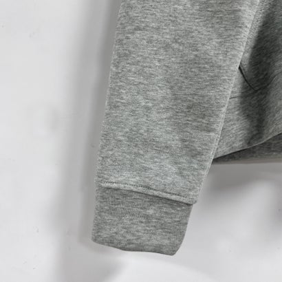 ジップアップ長袖スウェットパーカー レディース トップス （ライトグレー）｜詳細画像