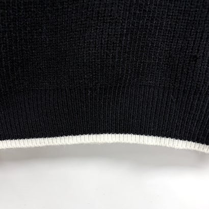 ハーフジップ配色襟長袖リブニットセーター レディース トップス （グレー）｜詳細画像