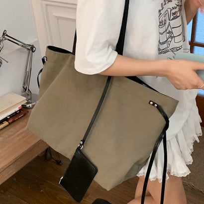 ドゥー ベル Doux Belle ミニポーチ付き×トートバッグ レディース バッグ （カーキ）｜詳細画像