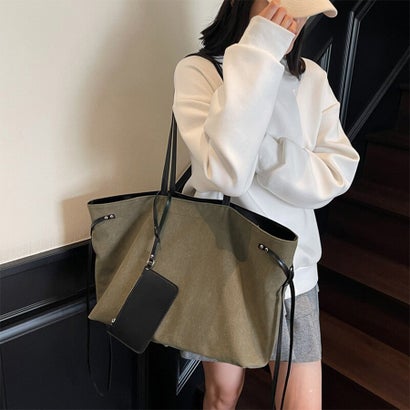 ドゥー ベル Doux Belle ミニポーチ付き×トートバッグ レディース バッグ （カーキ）｜詳細画像