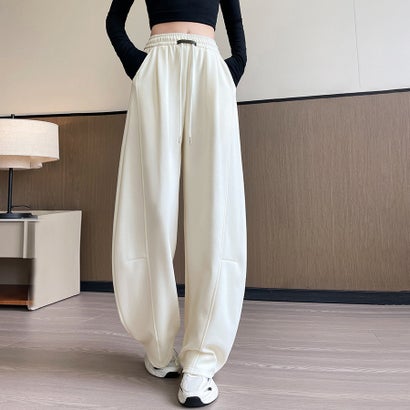 ドゥー ベル Doux Belle ワイドシルエットスウェットパンツ レディース パンツ （ホワイト）｜詳細画像