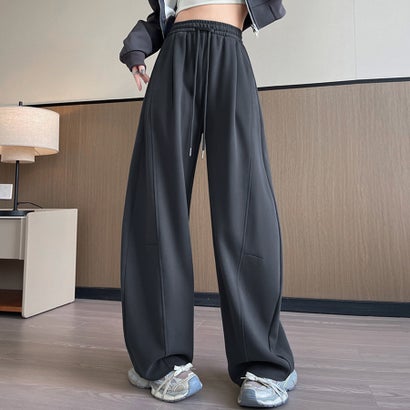 ドゥー ベル Doux Belle ワイドシルエットスウェットパンツ レディース パンツ （ダークグレー）｜詳細画像