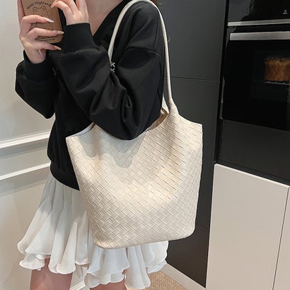 ドゥー ベル Doux Belle ミニバック付き×メッシュ編みトートバッグ レディース バッグ （オフホワイト）｜詳細画像