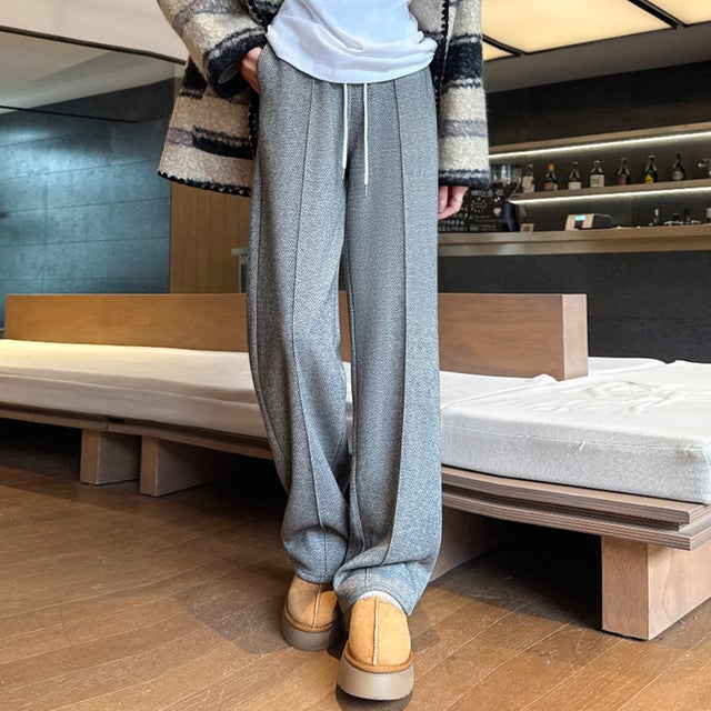 裏起毛ストレートパンツ レディース パンツ （ライトグレー）