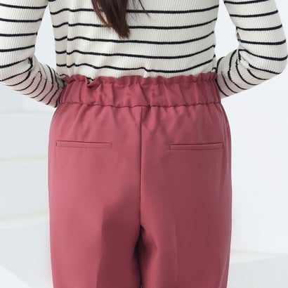 タック入りテーパードパンツ レディース パンツ （ネイビー）｜詳細画像