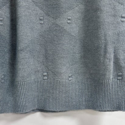 ドゥー ベル Doux Belle ダイヤ編み長袖クルーネックニットプルオーバー レディース トップス （イエロー）｜詳細画像