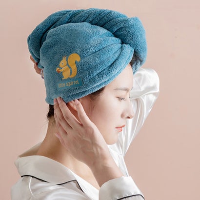 ドゥー ベル Doux Belle ヘアタオル ヘアバンド ヘアキャップ （ブルー）｜詳細画像