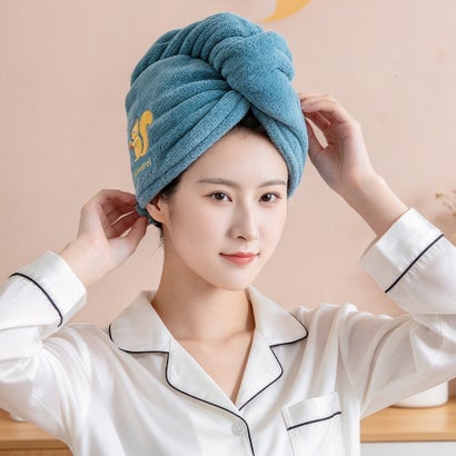ドゥー ベル Doux Belle ヘアタオル ヘアバンド ヘアキャップ （ブルー）｜詳細画像