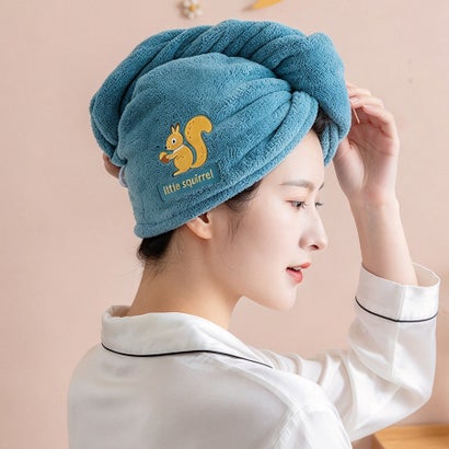 ドゥー ベル Doux Belle ヘアタオル ヘアバンド ヘアキャップ （ブルー）｜詳細画像