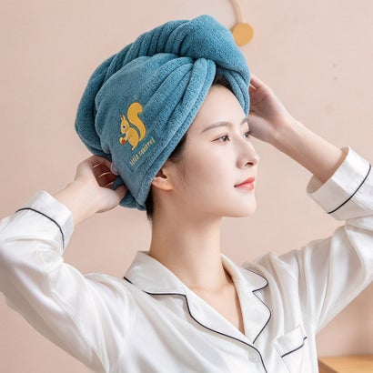 ドゥー ベル Doux Belle ヘアタオル ヘアバンド ヘアキャップ （ブルー）｜詳細画像