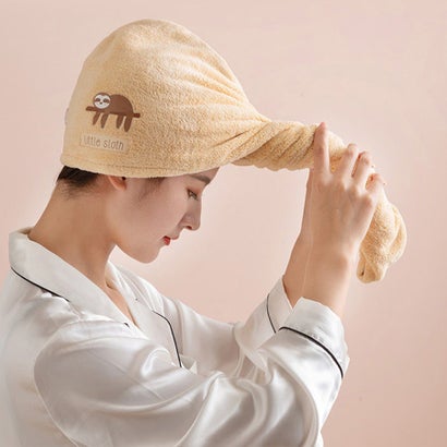 ドゥー ベル Doux Belle ヘアタオル ヘアバンド ヘアキャップ （ブラウン）｜詳細画像
