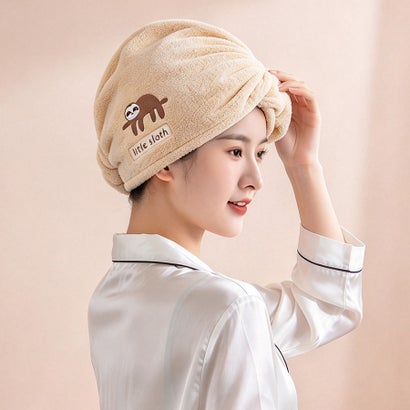 ドゥー ベル Doux Belle ヘアタオル ヘアバンド ヘアキャップ （ブラウン）｜詳細画像