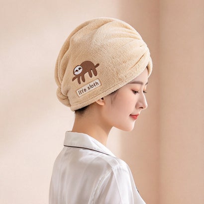 ドゥー ベル Doux Belle ヘアタオル ヘアバンド ヘアキャップ （ブラウン）｜詳細画像