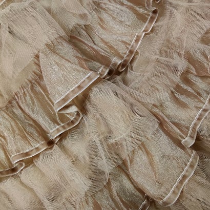 ドゥー ベル Doux Belle チュールスカート 可愛い ウエストゴム （キャメル）｜詳細画像