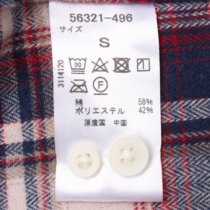 楽ケア両面起毛フランネルシャツ （ネイビーパターン）｜詳細画像