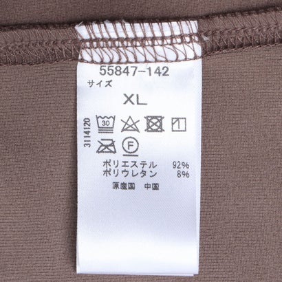 両面起毛スムース／クルーネック （ダークベージュ）｜詳細画像