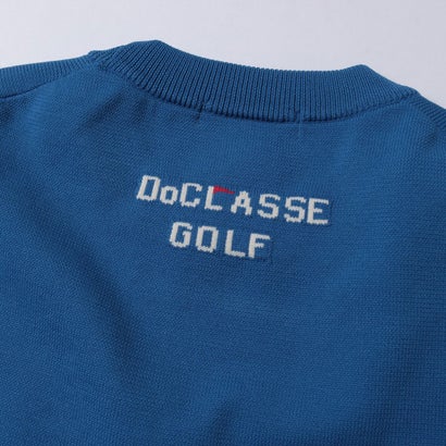 ドゥクラッセ DoCLASSE クイックドライGOLFロゴニット （ブルー）｜詳細画像