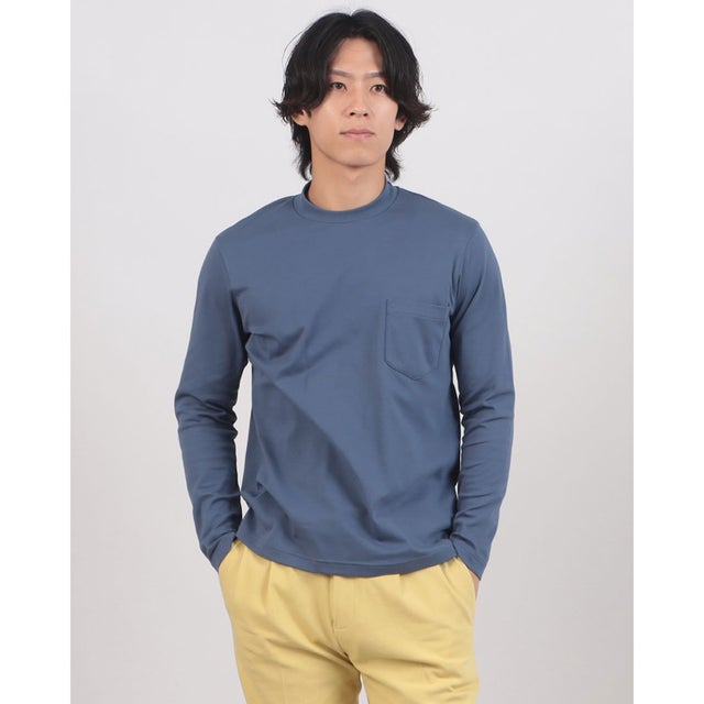 ジャケットレイヤードポケットT 長袖 （インディゴ）