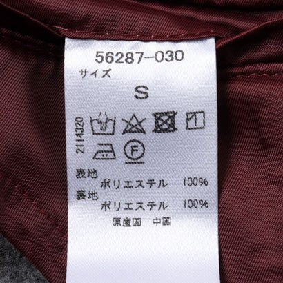 裏起毛フリース・ツイード調ショートコート （ネイビー） （ネイビー）｜詳細画像