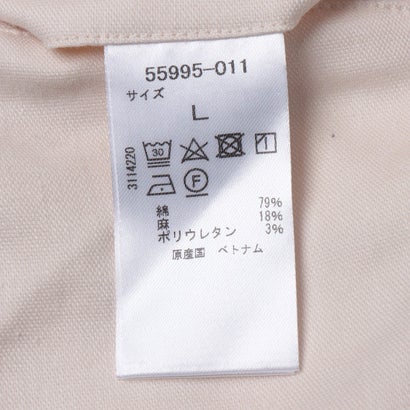コットンリネンストレッチパンツ・ノータック （オフホワイト）｜詳細画像
