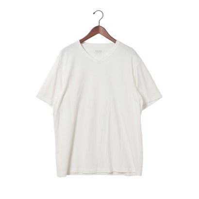 浅Vネック/半袖・ドゥクラッセTシャツ （オフホワイト）｜詳細画像