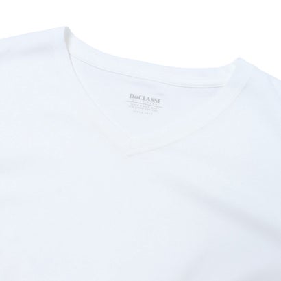 ドゥクラッセ DoCLASSE 浅Vネック/半袖・ドゥクラッセTシャツ （オフホワイト）｜詳細画像