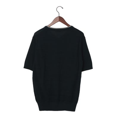 ドゥクラッセ DoCLASSE ドライタッチランダムボーダーVネックTシャツ （ネイビー）｜詳細画像